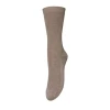 Becksöndergaard Telma Solid Sock Beige Melange meleret sandfarvet bambusstrømpe i blød kvalitet
