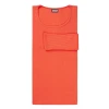 Orange ensfarvet Nørgaard På Strøget 101 Solid Colour bluse i bomuldsrib hos MAAK Shop - model 101675