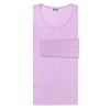 Syrenfarvet ensfarvet Nørgaard På Strøget 101 Solid Colour bluse i bomuldsrib hos MAAK Shop - model 101675