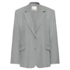 Ichi IhFava Oversize Blazer Grey Melange