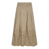 Co'Couture PoppyCC Pleat Scallop Skirt Mushroom