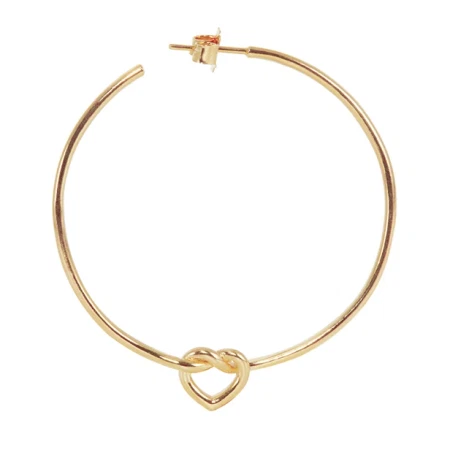 Jane Kønig Big Tied Heart Hoop Guld