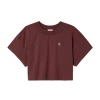 Lilla oversized American Vintage GIXY t-shirt til kvinder hos MAAK Shop - Purple model GIX02BH26