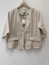 Ichi IhLinno Blazer Brown Stripe