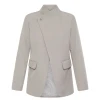 Ichi IhFava Asy Blazer Dove Melange