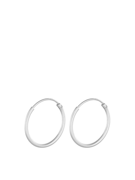 Pernille Corydon Micro Plain Hoops 15 mm Silver