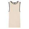 Nørgaard På Strøget NPS Tank Top Kontrast, Ecru/Black