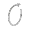 Jane Kønig Olympia Hoop m. zirkoner 27 mm single ørering i stainless steel sølv hos MAAK Shop - model OHS27-SS26-SS-S