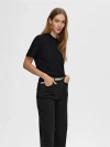 Selected Femme SlfEssential SS Boxy Tee Black