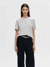 Selected Femme SlfEssential SS Boxy Tee Light Grey Melange