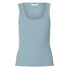 Selected Femme SlfAnna U-Neck Tank Top Dusty Blue