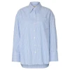 Selected Femme SlfHotel Amour Oversize LS Shirt Light Blue