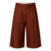 Selected Femme SlfVilka HW Bermuda Shorts Cherry Mahogany
