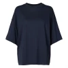 Mørkeblå oversized Selected Femme SlwColwoman t-shirt til kvinder hos MAAK Shop - Dark Sapphire