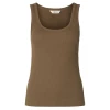 Selected Femme SlwAnna U-Neck Tank Top Chocolate Chip