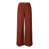 Selected Femme SlfFinnie MW Wide Sun Pant Cherry Mahogany