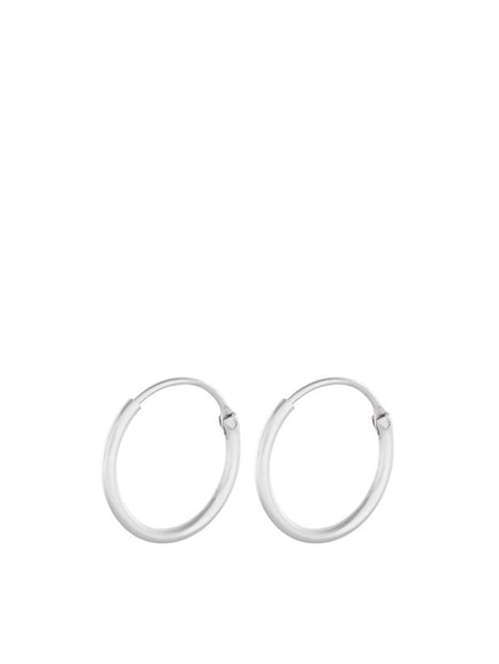 Pernille Corydon Tiny Plain Hoops 13 mm Silver