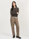 Aiayu Coco Pant Twill Smokey Brown i GOTS-certificeret økologisk bomuldstwill