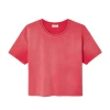 American Vintage AFOMA T-Shirt - Støvet lyserød bomulds t-shirt i Vintage Love Spray