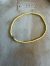 Annavii Megha Bracelet 1017 Yellow håndlavet armbånd med gule glasperler