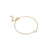 Enamel Copenhagen Amore Bracelet Guld Daisy forgyldt armbånd med et fint cremehvidt emaljehjerte