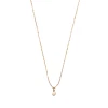 Enamel Copenhagen Amore Necklace Guld Daisy forgyldt halskæde med cremehvidt emaljehjerte