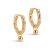 Enamel Copenhagen Belle Hoops Guld i guldbelagt sterlingsølv med aftagelig kugle