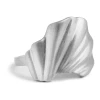 Enamel Copenhagen Wave Ring Silver i forsølvet messing med bølgende design