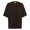 Gestuz GZtimune tee Mole 10911405 brun oversize t-shirt i oekologisk bomuld til kvinder fra MAAK Shop
