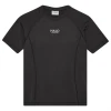 HALO Women Division T-Shirt After Dark sort trænings-t-shirt med logo på brystet og grafisk F.U.T-print på ryggen