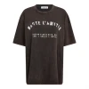 Haute LAmitie Noma Acid Curve Studio Tee Mocca Acid Wash HL10607 vasket brun t-shirt til kvinder fra MAAK Shop