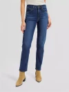Mørkeblå LEE Carol High Rise Straight jeans med lige ben til kvinder