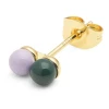 LULU Copenhagen Double Color Ball ørering North Sea Green Purple