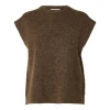 Selected Femme SLWLulu SL Knit Vest i Dachshund med rund hals