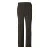 Selected Femme SlwRita MW Wide Pant Pin Stripe Delicioso brune nålestribede bukser