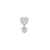 STINE A J'adore Two Petit Hearts Earring Silver ørestik i 925 sterlingsølv med to dansende hjerter og hvide zirkoner